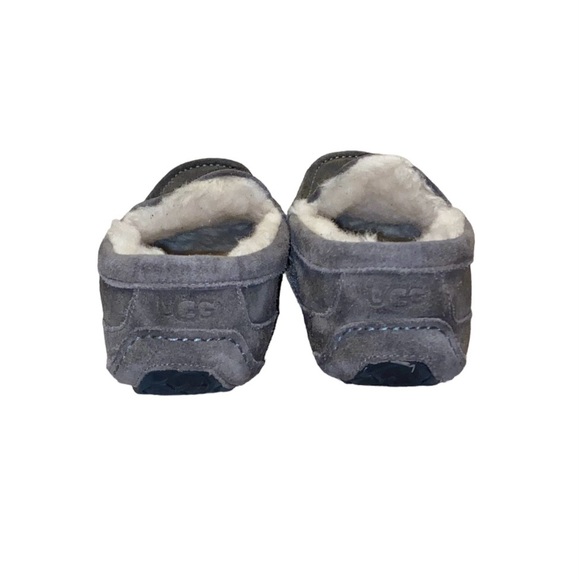 UGG Ascot Grey Suede Moccasin Slip-On Slipper Loafers - Picture 7 of 9